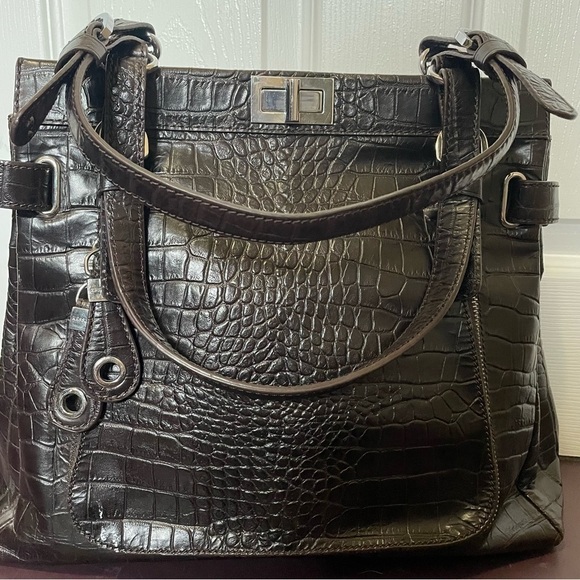 Kesslord Paris Brown Leather Classic Bag Purse - Picture 2 of 7
